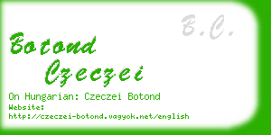 botond czeczei business card